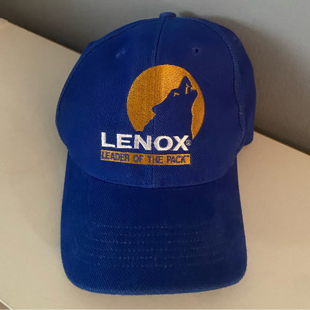 Vintage 90s Lenox Brand Blue Snapback Hat One Size Retro Throwback Deadstock